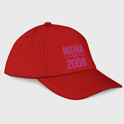 Бейсболка Мама с 2008 года, цвет: красный