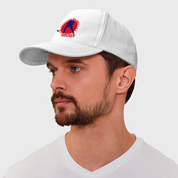 Бейсболка I love this Hockey, цвет: белый — фото 2