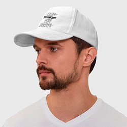 Бейсболка Support only, цвет: белый — фото 2
