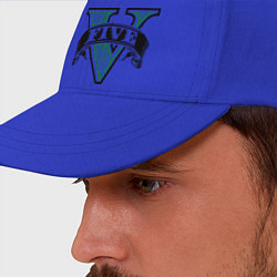 Бейсболка GTA V: Logo, цвет: синий — фото 2