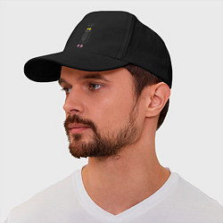 Бейсболка Висящий кот, цвет: черный — фото 2