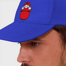 Бейсболка Марио в кармане, цвет: синий — фото 2