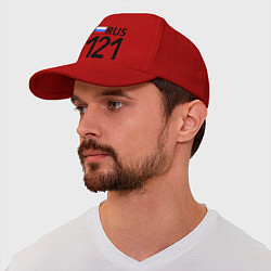 Бейсболка RUS 121, цвет: красный