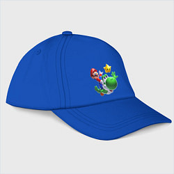 Бейсболка Mario&Yoshi, цвет: синий