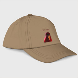 Бейсболка Красный попугай, цвет: миндальный
