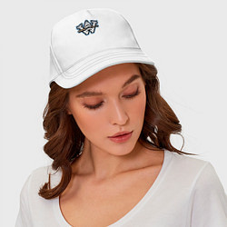 Бейсболка Wilmington sharks - baseball team, цвет: белый — фото 2