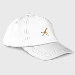 Бейсболка Жираф бегущий, цвет: белый
