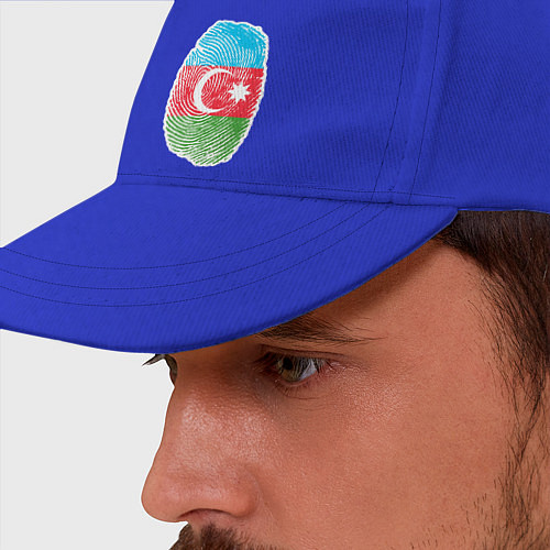 Бейсболка Азербайджан - Отпечаток / Синий – фото 2