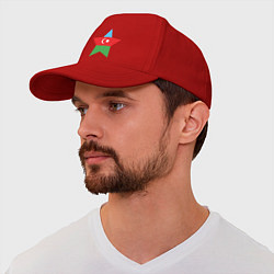 Бейсболка Azerbaijan Star, цвет: красный