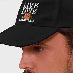 Бейсболка Live Love - Basketball, цвет: черный — фото 2