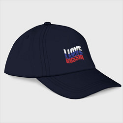 Бейсболка Love - Russia, цвет: тёмно-синий
