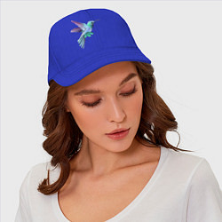 Бейсболка Красивая птичка колибри, цвет: синий — фото 2