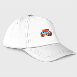Бейсболка Расслабон, цвет: белый