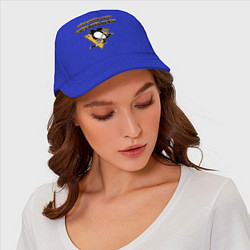 Бейсболка Питтсбург Пингвинз NHL лого, цвет: синий — фото 2