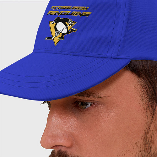 Бейсболка Питтсбург Пингвинз NHL лого / Синий – фото 2