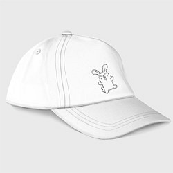 Бейсболка Happy Bunny, цвет: белый