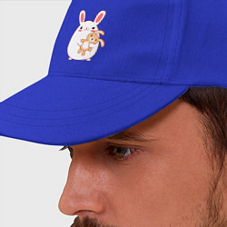 Бейсболка Круглый кролик с зайкой, цвет: синий — фото 2