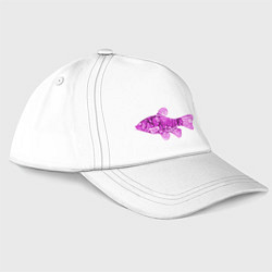 Бейсболка Розовая поклёвка, цвет: белый