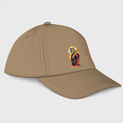 Бейсболка Tiger samurai - neural network, цвет: миндальный