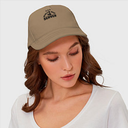 Бейсболка Лучший официант, цвет: миндальный — фото 2