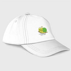 Бейсболка Неопровержимые улитки, цвет: белый