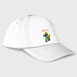 Бейсболка Roblox бегущий персонаж, цвет: белый