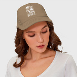 Бейсболка Еда сон хоккей, цвет: миндальный — фото 2