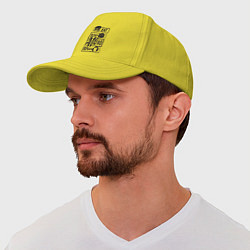 Бейсболка Есть спать электро, цвет: желтый — фото 2
