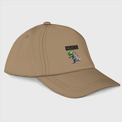 Бейсболка Beersaur - meme ai art, цвет: миндальный