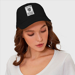 Бейсболка Разыскивается енот, цвет: черный — фото 2