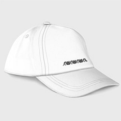 Бейсболка Змеиный узор, цвет: белый