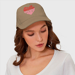 Бейсболка Girl Power - feminism, цвет: миндальный — фото 2