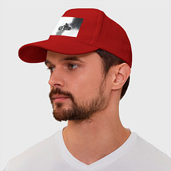 Бейсболка Крутой байкер скетч, цвет: красный — фото 2