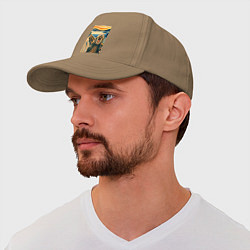 Бейсболка Морж кричит на картине Эдварда Мунка - мем искусст, цвет: миндальный — фото 2