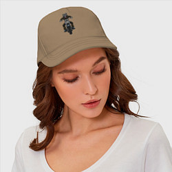 Бейсболка Волк на байке, цвет: миндальный — фото 2