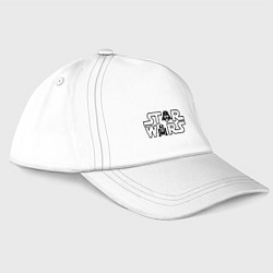 Бейсболка Стар варс - Лого, цвет: белый