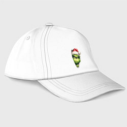 Бейсболка Гринч похититель рождества в ожидании нового года, цвет: белый