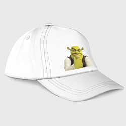 Бейсболка Шрек хитро ухмыляется, цвет: белый