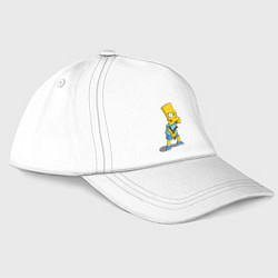 Бейсболка Барт Симпсон стреляет из рогатки, цвет: белый