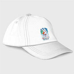 Бейсболка С Новым годом, цвет: белый