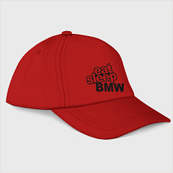 Бейсболка Eat Sleep BMW, цвет: красный