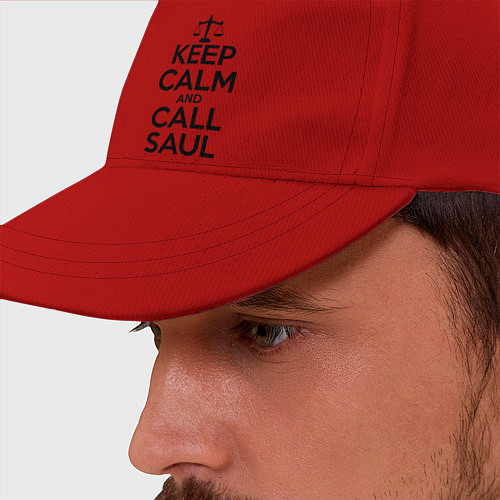 Бейсболка Keep Calm & Call Saul / Красный – фото 2