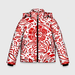 Куртка зимняя для мальчика Хохлома, цвет: 3D-красный
