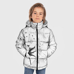 Куртка зимняя для мальчика Белая сакура, цвет: 3D-черный — фото 2