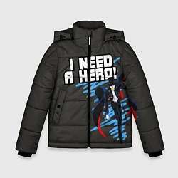 Куртка зимняя для мальчика I need a hero, цвет: 3D-черный
