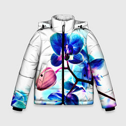 Куртка зимняя для мальчика Фиолетовая орхидея, цвет: 3D-черный