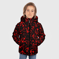 Куртка зимняя для мальчика Серп и молот 2, цвет: 3D-черный — фото 2