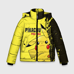 Куртка зимняя для мальчика Pikachu Pika Pika цвета 3D-черный — фото 1