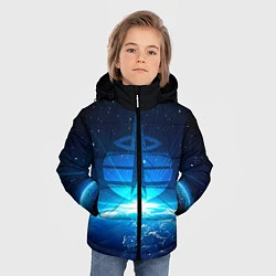 Куртка зимняя для мальчика Космические войска, цвет: 3D-красный — фото 2