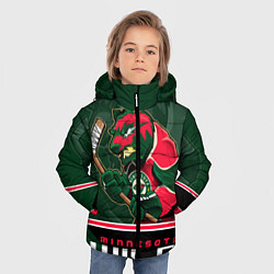 Куртка зимняя для мальчика Minnesota Wild, цвет: 3D-красный — фото 2